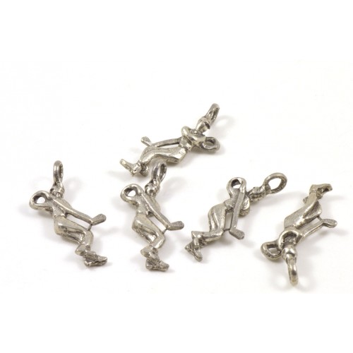 GOLF PLAYER CHARM 24X12MM ANTIQUE SILVER *